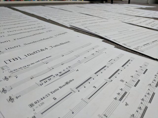 Composing session for Tutto Bene Season 1